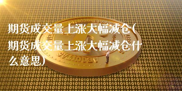 期货成交量上涨大幅减仓(期货成交量上涨大幅减仓什么意思)_https://www.liuyiidc.com_基金理财_第1张