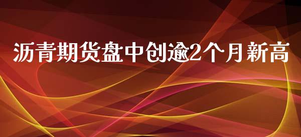 沥青期货盘中创逾2个月新高_https://www.liuyiidc.com_期货软件_第1张