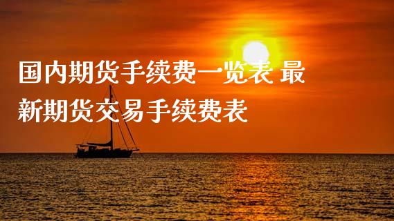 国内期货手续费表 最新期货交易手续费表_https://www.liuyiidc.com_期货理财_第1张