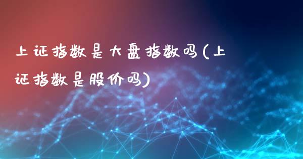 上证指数是大盘指数吗(上证指数是股价吗)_https://www.liuyiidc.com_期货品种_第1张