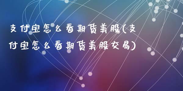 支付宝怎么看期货美股(支付宝怎么看期货美股交易)_https://www.liuyiidc.com_期货交易所_第1张