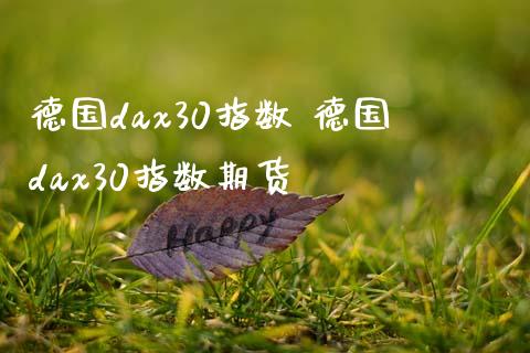 德国dax30指数 德国dax30指数期货_https://www.liuyiidc.com_理财百科_第1张