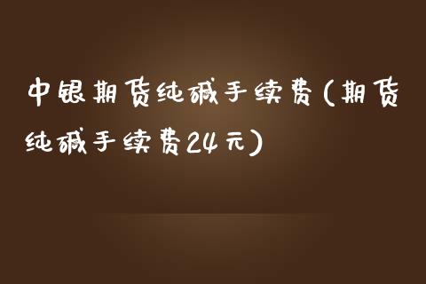 中银期货纯碱手续费(期货纯碱手续费24元)_https://www.liuyiidc.com_期货知识_第1张