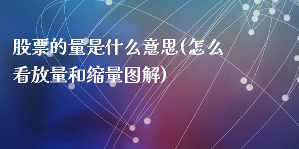 股票的量是什么意思(怎么看放量和缩量图解)_https://www.liuyiidc.com_股票理财_第1张