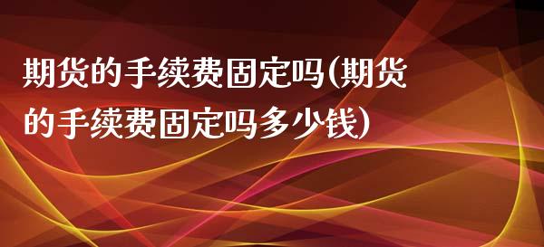 期货的手续费固定吗(期货的手续费固定吗多少钱)_https://www.liuyiidc.com_期货知识_第1张