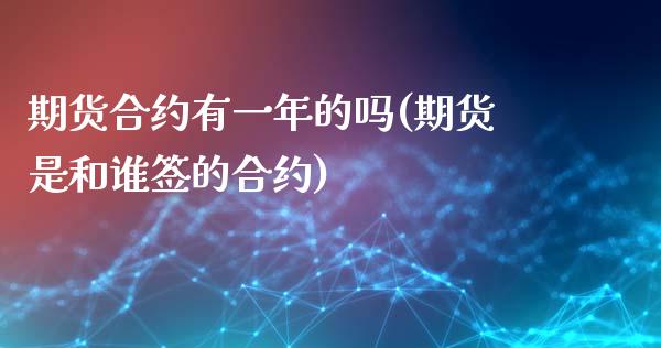 期货合约有一年的吗(期货是和谁签的合约)_https://www.liuyiidc.com_理财百科_第1张