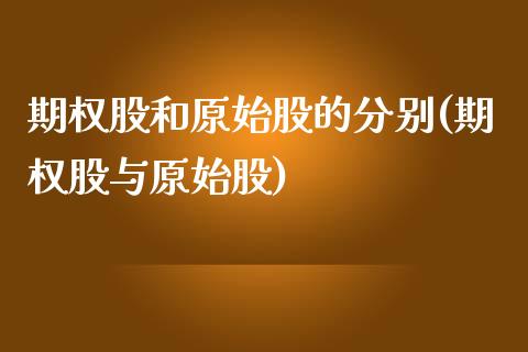 期权股和原始股的分别(期权股与原始股)_https://www.liuyiidc.com_理财百科_第1张