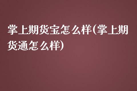 掌上期货宝怎么样(掌上期货通怎么样)_https://www.liuyiidc.com_财经要闻_第1张