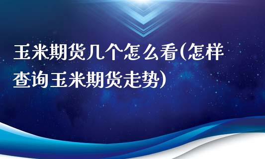 玉米期货几个怎么看(怎样查询玉米期货走势)_https://www.liuyiidc.com_期货直播_第1张