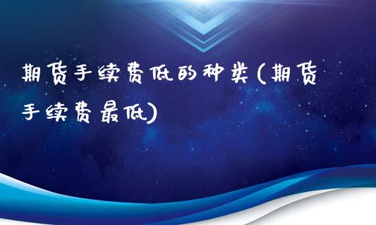 期货手续费低的种类(期货手续费最低)_https://www.liuyiidc.com_期货理财_第1张