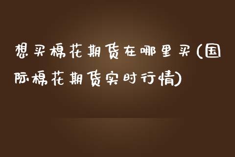 想买棉花期货在哪里买(国际棉花期货实时行情)_https://www.liuyiidc.com_理财品种_第1张