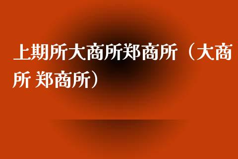 上期所大商所郑商所（大商所 郑商所）_https://www.liuyiidc.com_理财百科_第1张