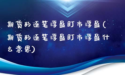 期货的逐笔浮盈盯市浮盈(期货的逐笔浮盈盯市浮盈什么意思)_https://www.liuyiidc.com_财经要闻_第1张