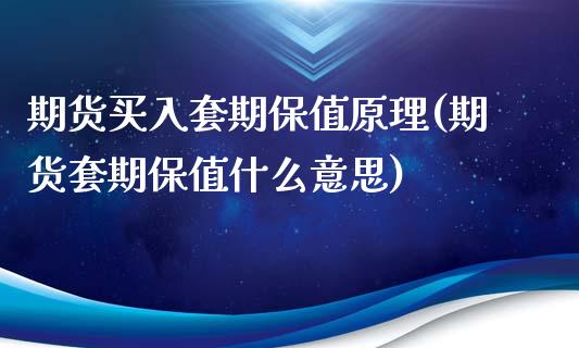 期货买入套期保值原理(期货套期保值什么意思)_https://www.liuyiidc.com_期货理财_第1张