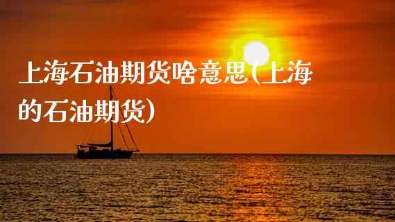 上海石油期货啥意思(上海的石油期货)_https://www.liuyiidc.com_期货品种_第1张