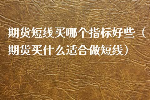 期货短线买哪个指标好些（期货买什么适合做短线）_https://www.liuyiidc.com_理财百科_第1张