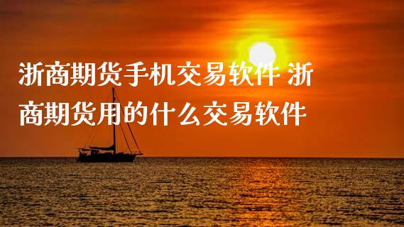 浙商期货交易 浙商期货用的什么交易_https://www.liuyiidc.com_期货理财_第1张