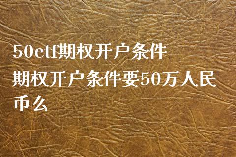 50etf期权条件 期权条件要50万币么_https://www.liuyiidc.com_理财百科_第1张