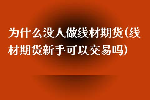 为什么没人做线材期货(线材期货新手可以交易吗)_https://www.liuyiidc.com_期货直播_第1张