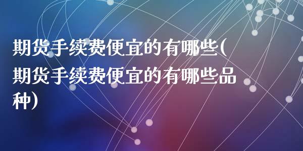 期货手续费便宜的有哪些(期货手续费便宜的有哪些品种)_https://www.liuyiidc.com_期货软件_第1张