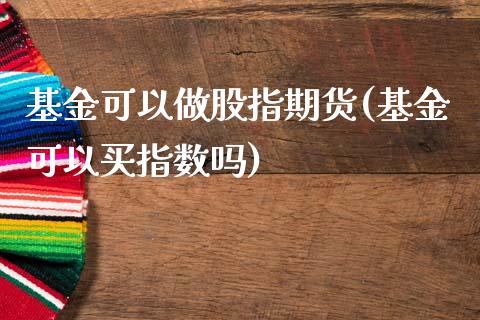 基金可以做股指期货(基金可以买指数吗)_https://www.liuyiidc.com_期货品种_第1张