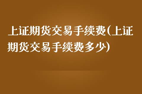 上证期货交易手续费(上证期货交易手续费多少)_https://www.liuyiidc.com_期货交易所_第1张