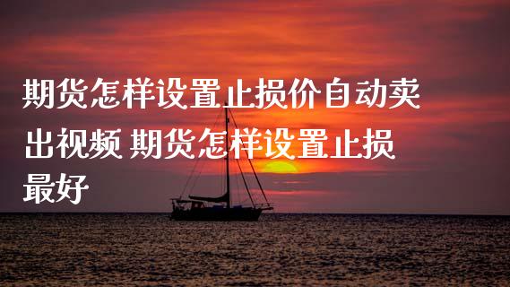 期货怎样设置止损价自动卖出 期货怎样设置止损最好_https://www.liuyiidc.com_期货理财_第1张