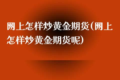 网上怎样炒黄金期货(网上怎样炒黄金期货呢)_https://www.liuyiidc.com_期货品种_第1张