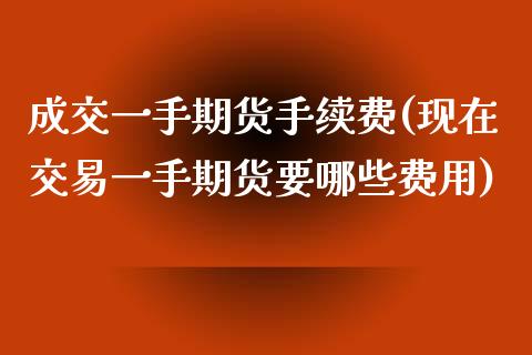 成交一手期货手续费(现在交易一手期货要哪些费用)_https://www.liuyiidc.com_恒生指数_第1张