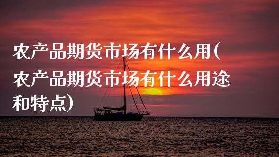 农产品期货市场有什么用(农产品期货市场有什么用途和特点)_https://www.liuyiidc.com_期货品种_第1张