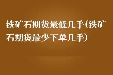 铁矿石期货最低几手(铁矿石期货最少下单几手)_https://www.liuyiidc.com_黄金期货_第1张