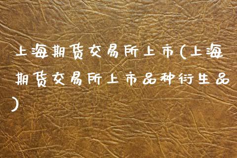 上海期货交易所上市(上海期货交易所上市品种衍生品)_https://www.liuyiidc.com_期货直播_第1张