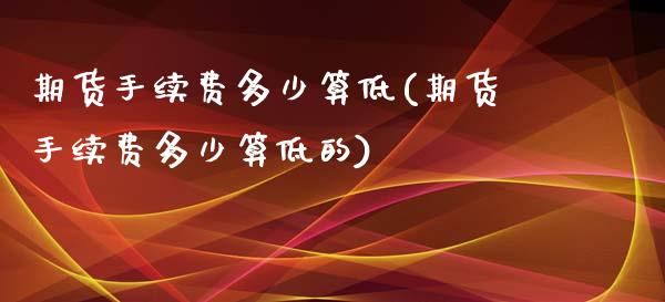 期货手续费多少算低(期货手续费多少算低的)_https://www.liuyiidc.com_期货理财_第1张