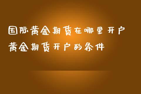 国际黄金期货在哪里 黄金期货的条件_https://www.liuyiidc.com_黄金期货_第1张