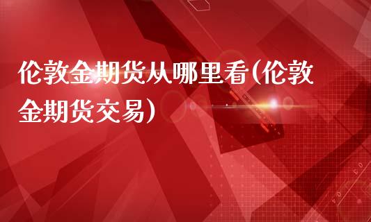 伦敦金期货从哪里看(伦敦金期货交易)_https://www.liuyiidc.com_期货知识_第1张