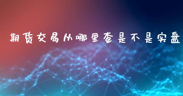 期货交易从哪里查是不是实盘_https://www.liuyiidc.com_基金理财_第1张