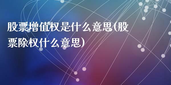 股票增值权是什么意思(股票除权什么意思)_https://www.liuyiidc.com_期货知识_第1张