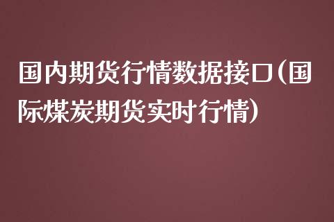 国内期货行情数据接口(国际煤炭期货实时行情)_https://www.liuyiidc.com_期货品种_第1张