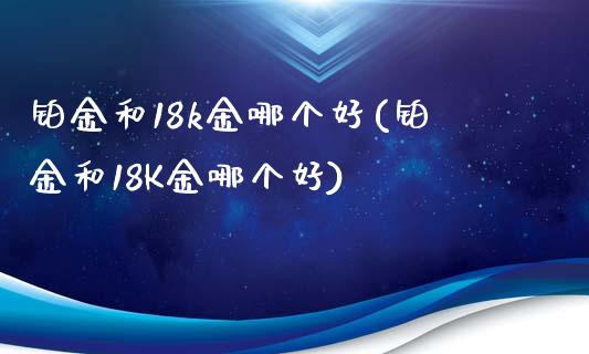 铂金和18k金哪个好(铂金和18K金哪个好)_https://www.liuyiidc.com_理财百科_第1张