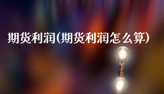 期货利润(期货利润怎么算)_https://www.liuyiidc.com_国际期货_第1张