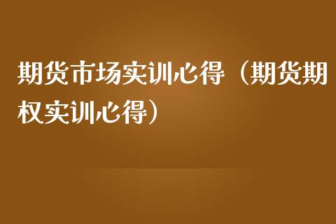 期货市场实训心得（期货期权实训心得）_https://www.liuyiidc.com_国际期货_第1张