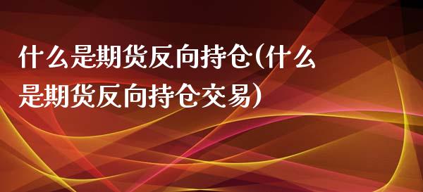 什么是期货反向持仓(什么是期货反向持仓交易)_https://www.liuyiidc.com_期货品种_第1张