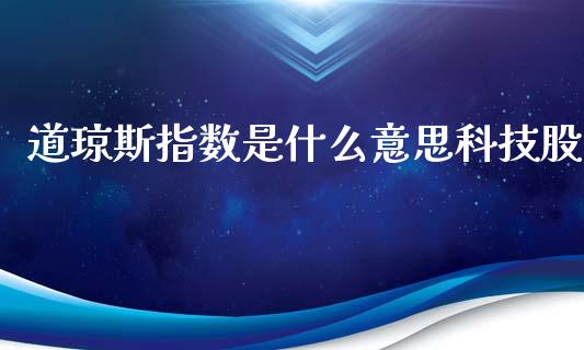 道琼斯指数是什么意思科技股_https://www.liuyiidc.com_期货品种_第1张