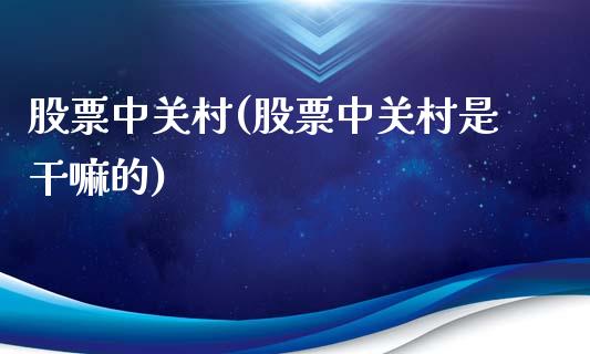 股票中关村(股票中关村是)_https://www.liuyiidc.com_股票理财_第1张