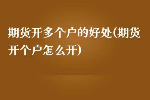 期货开多个户的好处(期货开个户怎么开)_https://www.liuyiidc.com_国际期货_第1张