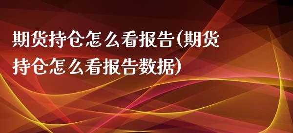 期货持仓怎么看报告(期货持仓怎么看报告数据)_https://www.liuyiidc.com_期货品种_第1张