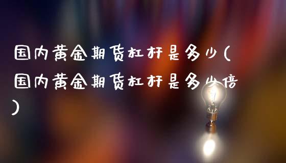 国内黄金期货杠杆是多少(国内黄金期货杠杆是多少倍)_https://www.liuyiidc.com_期货软件_第1张