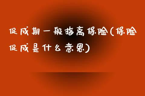 促成期一般指离保险(保险促成是什么意思)_https://www.liuyiidc.com_期货品种_第1张