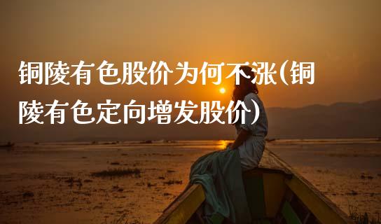 铜陵有色股价为何不涨(铜陵有色定向增发股价)_https://www.liuyiidc.com_国际期货_第1张