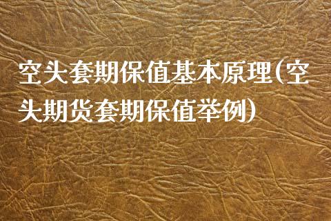 空头套期保值基本原理(空头期货套期保值举例)_https://www.liuyiidc.com_国际期货_第1张